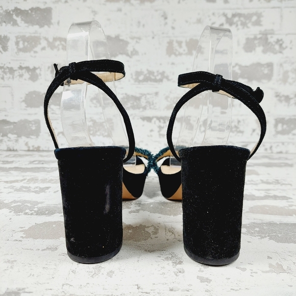 New PELLE MODA Ames Black Leather Ankle Strap Platform Sandal V804 - Picture 6 of 14